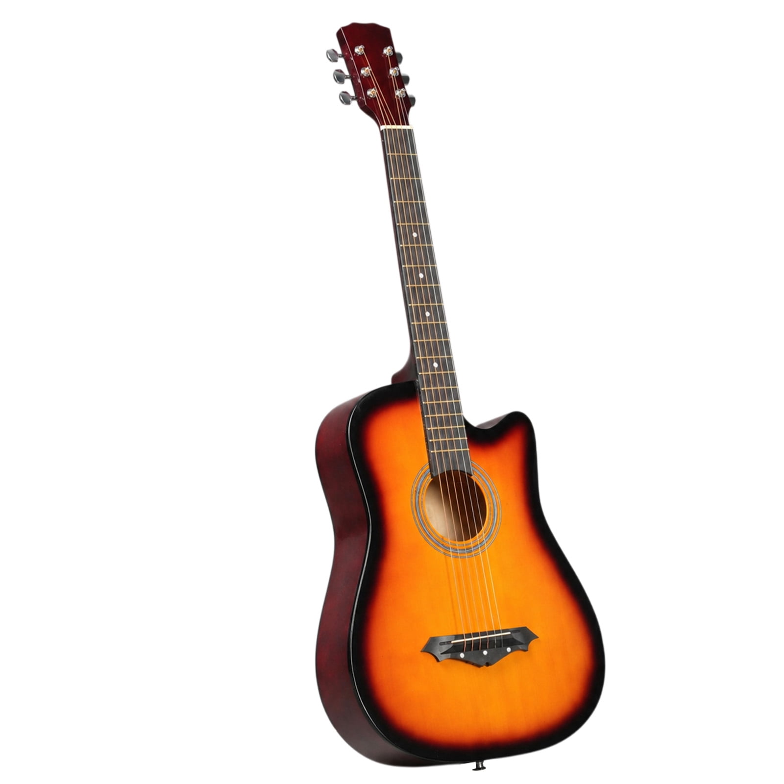 38in Acoustic Guitar with Picks, Strings, Capo, Case, Tuner, and Strap ...