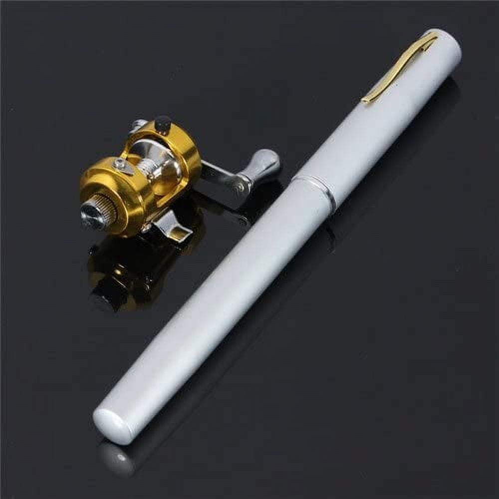 38inch Mini Portable Pocket Aluminum Alloy Fishing Rod Pen Great Gift ...