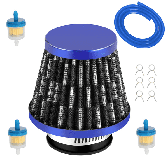 38mm (1-1/2") Air Filter Compatible with GY6 139QMB Taotao Roketa Jonway Vitacci Sunl BMS Lance Wildfire 125cc 110cc 90cc 70cc Scooter Moped ATV Quad 4 Wheeler Go Kart Pit Dirt Bike Blue