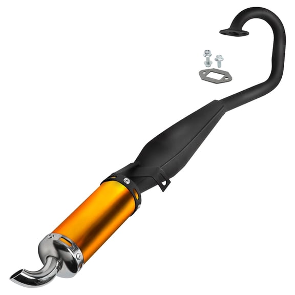 38mm 2-Stroke Muffler Exhaust Pipe with Gasket for Racing 47cc 49cc 50cc Engine Mini Pit Dirt Pocket Bike Chopper Scooter ATV Quad Buggy Go Kart 4 Wheeler Motorcycle Rocket