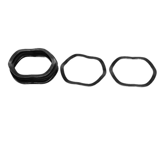 38mm Inner Dia 46mm Outer Dia 0.5mm Carbon Steel Thickness Compression Type Wave Washer 10Pcs