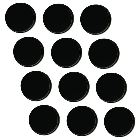 38mm Metal Screw Caps Black (12)