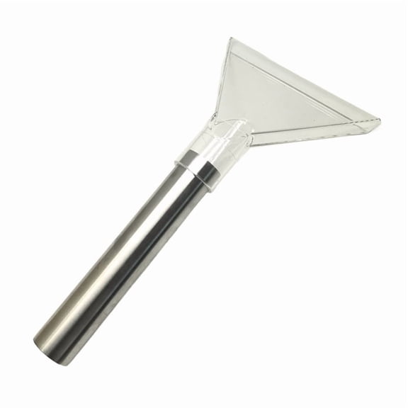 38mm Transparent Squeegee Head Clear Head Stainless Steel Tube Wet Dry Vacuum Nozzle Attachment for Carpets and Floors