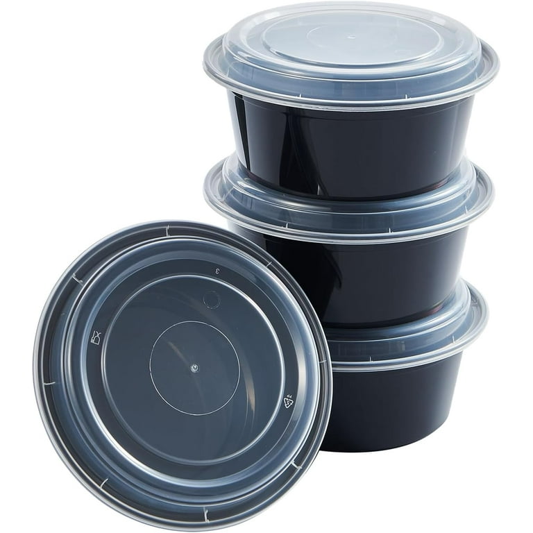TAKE-OUT/ Container, Black, 38 oz, with lid, 150/cs-Food Service – Croaker,  Inc