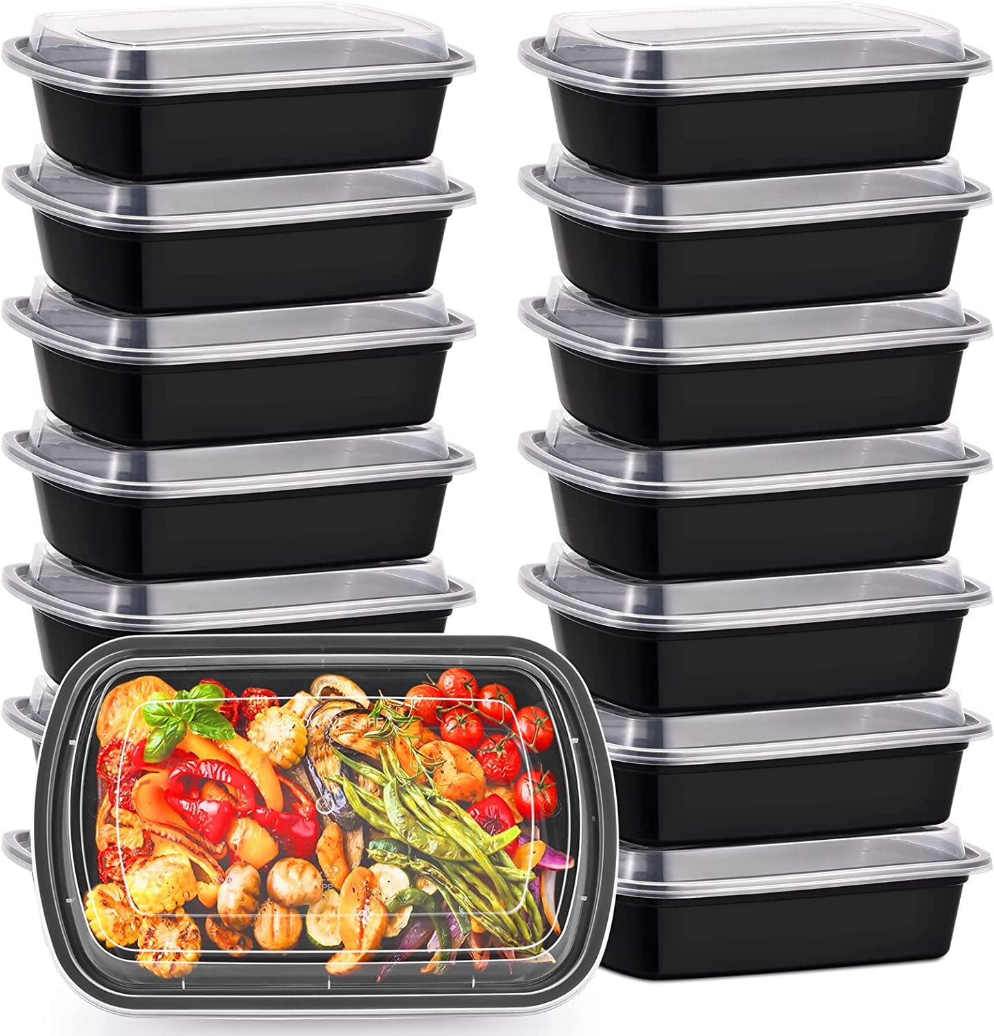 38oz Meal Prep Containers Extra Large & Thick Food Storage with Lids