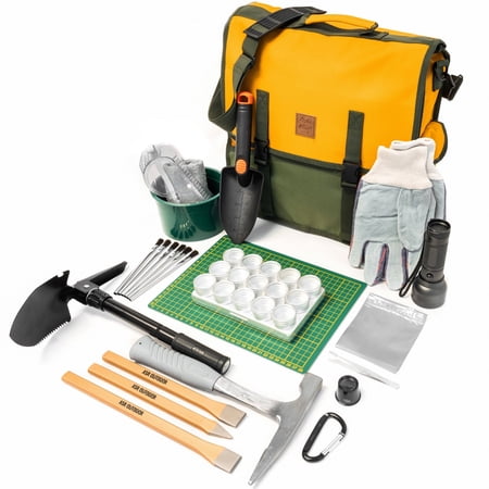 38pc ASR Outdoor Deluxe Geology Gem Mining Rockhounding Tools Kit