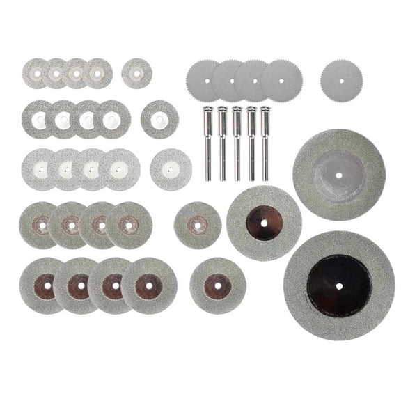 38pcs 16-60mm Diamond Saw Blade Mini Circular Saw Blade Cutting Saw Disc for Rotary Tools