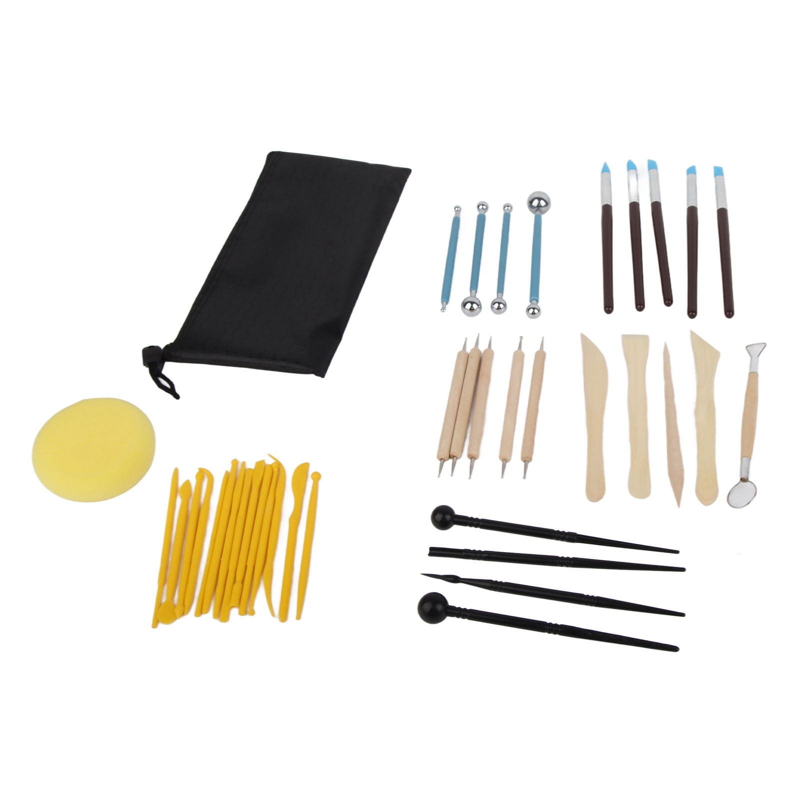 38pcs Clay Sculpting Tool Kit with Bag Lightweight Pottery Tools Kit