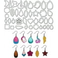 38pcs Earring Cutting Die Geometric Pendant Stencils Heart Flower
