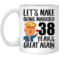 thumbnail image 1 of 38th Anniversary Mug for Wife Lets Make Being Married 38 Years Great Again Aniversario De Bodas Gift From Husband Funny Coffee Cup For Women Ceramic White 11oz, 1 of 5