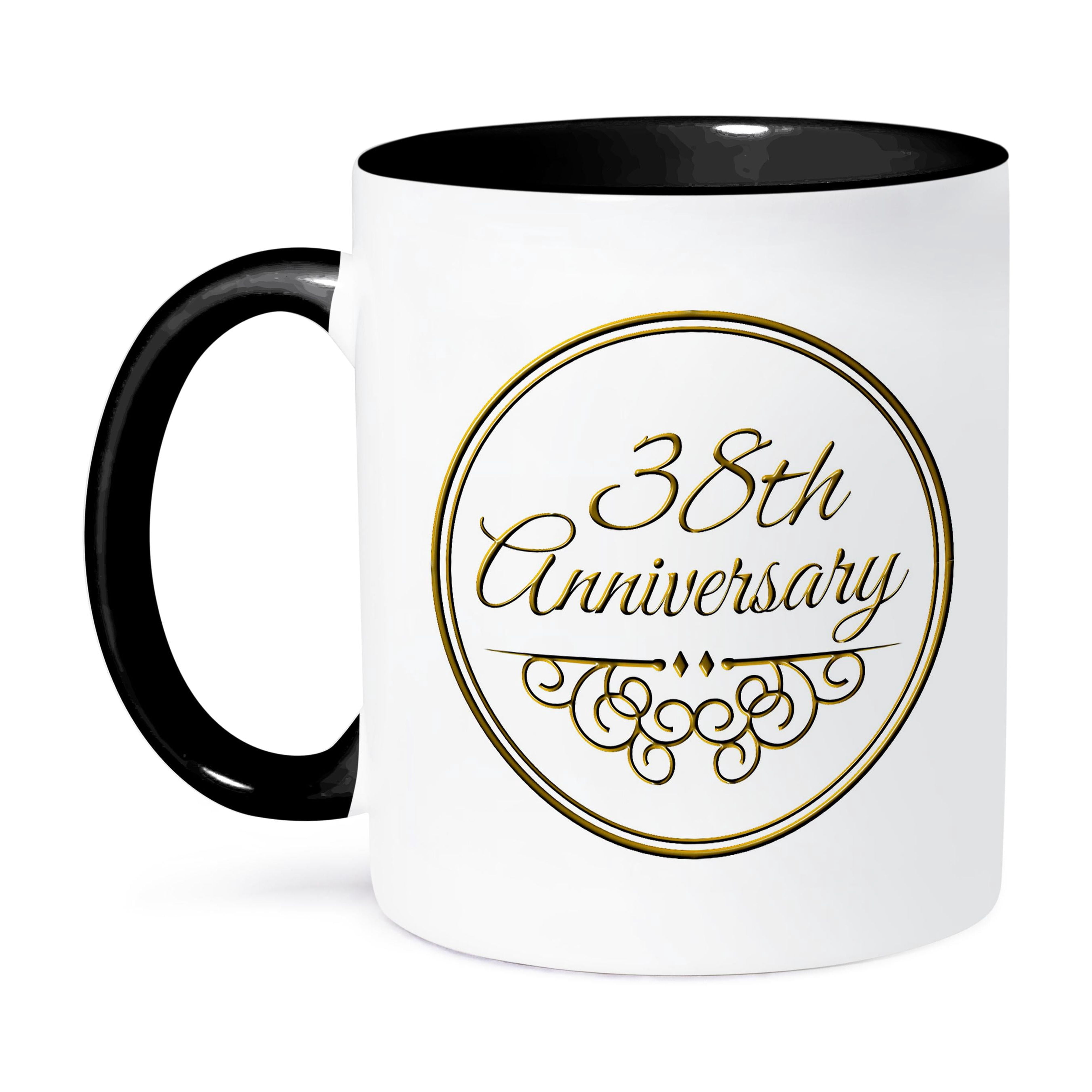 3dRose, Gift For 38th Anniversary - Gold Text For Celebrating Wedding 3dRose, Gift For 38th Anniversary - Gold Text For Celebrating Wedding