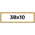 thumbnail image 1 of 38x10 Frame Gold Bamboo Solid Wood Picture Frame | 1 Inch Moulding Width | Interior Frame Depth, 1 of 8