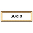 thumbnail image 1 of 38x10 Frame Gold Plein Aire Solid Wood Picture Frame Width 2 Inches | Interior Frame Depth 0.5, 1 of 8