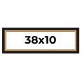 thumbnail image 1 of 38x10 Frame Gold Real Wood Picture Frame Width 2.25 Inches | Interior Frame Depth 0.5 Inches |, 1 of 8