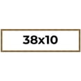 thumbnail image 1 of 38x10 Frame Gold Solid Wood Picture Frame - Complete Modern Photo Frame Includes UV Acrylic, 1 of 8