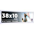 thumbnail image 1 of 38x10 Frame Silver Real Wood Picture Frame Width 0.75 inches | Interior Frame Depth 0.5 inches |, 1 of 8