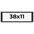 thumbnail image 1 of 38x11 Frame Black Charcoal Grey Wood Textured Picture Frame | 0.75 Inch Moulding Width | Gunmetal, 1 of 8