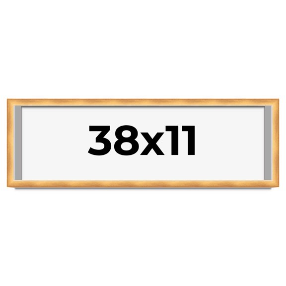 38x11 Shadow Box Bronze Cross-Brushed Display Frame | 1.625 Inches Deep Solid Wood | UV Resistant