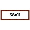 thumbnail image 1 of 38x11 Walnut Brown Veneer Real Wood Picture Frame Width 1.75 inches | Interior Frame Depth 0.5, 1 of 8