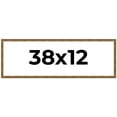 thumbnail image 1 of 38x12 Frame Gold Solid Wood Picture Frame - Complete Modern Photo Frame Includes UV Acrylic, 1 of 8
