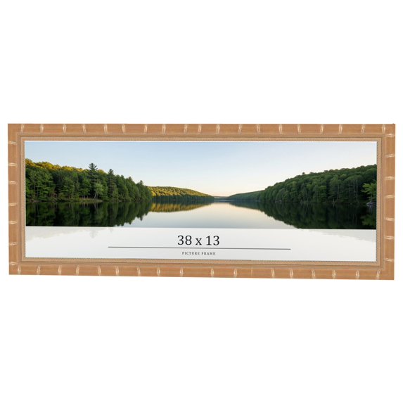 38x13 Frame Gold Real Wood Picture Frame Width 1.5 inches | Interior Frame Depth 0.5 inches |