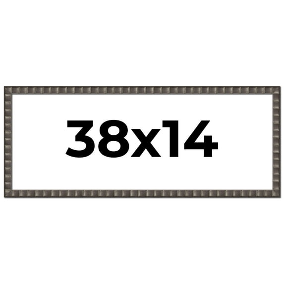 38x14 Frame Black Brown Chestnut Mosaic Solid Wood Picture Frame | 1.125 Inch Moulding Width |