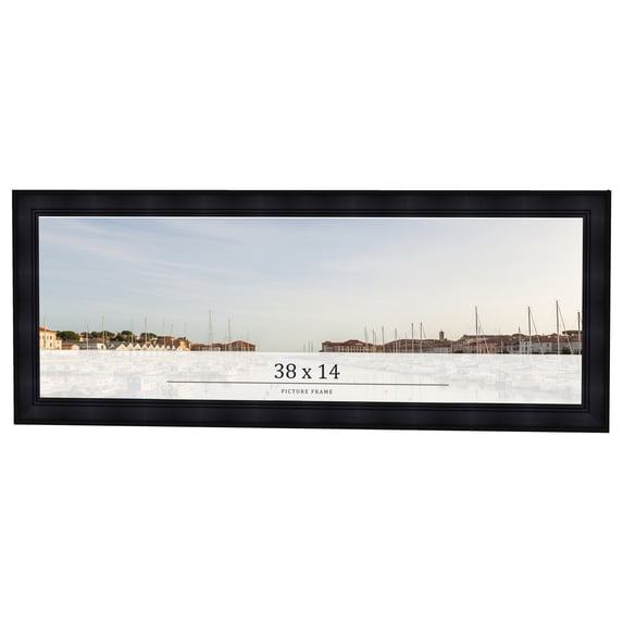 38x14 Frame Black Passaggi Solid Wood Picture Frame Width 1.5 Inches | Interior Depth 0.5 Inches |