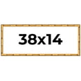 thumbnail image 1 of 38x14 Frame Gold Bamboo Solid Wood Picture Frame | 1 Inch Moulding Width | Interior Frame Depth, 1 of 8