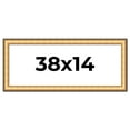 thumbnail image 1 of 38x14 Frame Gold Plein Aire Solid Wood Picture Frame Width 2 Inches | Interior Frame Depth 0.5, 1 of 8
