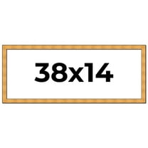 38x14 Frame Gold Rustic Solid Wood Picture Frame | 1.25 Inch Wide Moulding | Rustique Gold