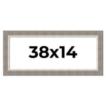 38x14 Frame Grey Real Wood Picture Frame Width 2.75 Inches | Interior Frame Depth 0.5 Inches |