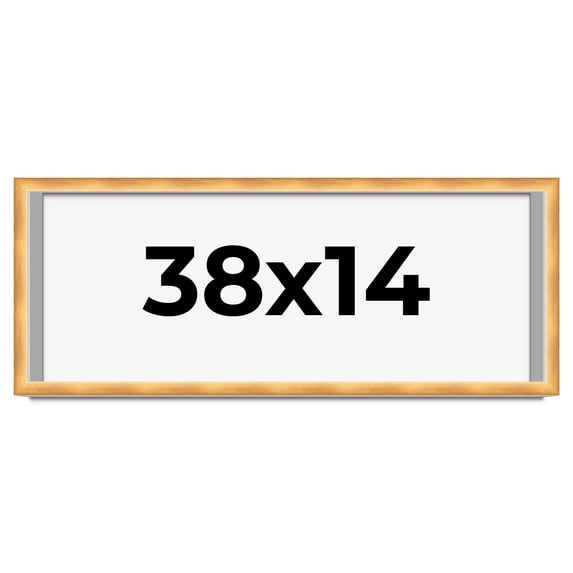 38x14 Shadow Box Bronze Cross-Brushed Display Frame | 1.625 Inches Deep Solid Wood | UV Resistant