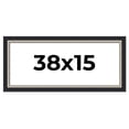 thumbnail image 1 of 38x15 Frame Black Real Wood Picture Frame Width 2.25 Inches | Interior Frame Depth 0.5 Inches |, 1 of 8