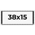 thumbnail image 1 of 38x15 Frame Brushed Silver Solid Wood Picture Frame | 0.75 Inch Moulding Width | Rabbet Depth 0.75, 1 of 5