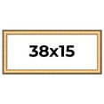 thumbnail image 1 of 38x15 Frame Gold Plein Aire Solid Wood Picture Frame Width 2 Inches | Interior Frame Depth 0.5, 1 of 8