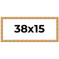 38x15 Frame Gold Rustic Solid Wood Picture Frame | 1.25 Inch Wide Moulding | Rustique Gold