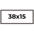 thumbnail image 1 of 38x15 Frame Silver Real Wood Picture Frame Width 1.25 Inches | Interior Frame Depth 0.75 Inches |, 1 of 8