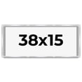 thumbnail image 1 of 38x15 Frame Silver Whitewashed Wood Grain Solid Wood Shadow Box | 0.75 Inch Moulding Width | 0.75, 1 of 8