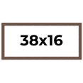 thumbnail image 1 of 38x16 Frame Brown Distressed Barnwood Picture Frame | Rustic Farmhouse Photo Frame Includes UV, 1 of 8