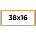 thumbnail image 1 of 38x16 Frame Gold Rustic Solid Wood Picture Frame | 1.25 Inch Wide Moulding | Rustique Gold, 1 of 8