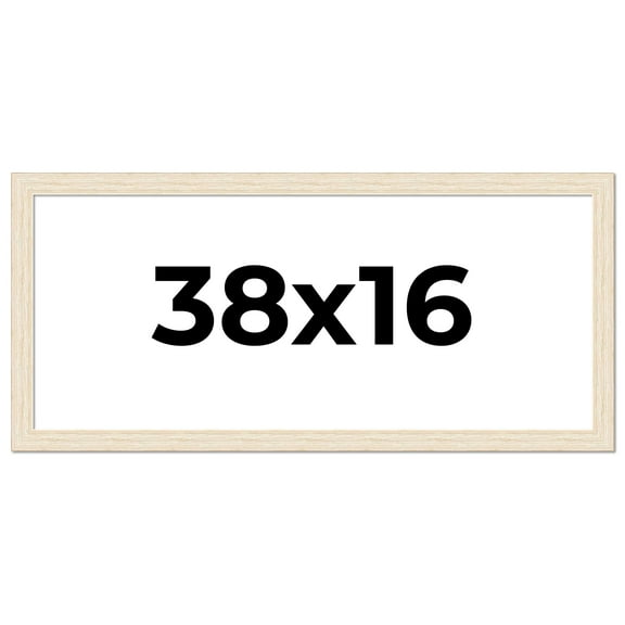 38x16 Frame White Real Wood Picture Frame Width 1.5 inches | Interior Frame Depth 0.5 inches | Barn