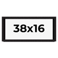 thumbnail image 1 of 38x16 Shadow Box Black Solid Wood Display Picture Frame | 1 Inch Rabbet Depth | | 1.375 Inch, 1 of 4
