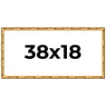 thumbnail image 1 of 38x18 Frame Gold Bamboo Solid Wood Picture Frame | 1 Inch Moulding Width | Interior Frame Depth, 1 of 8