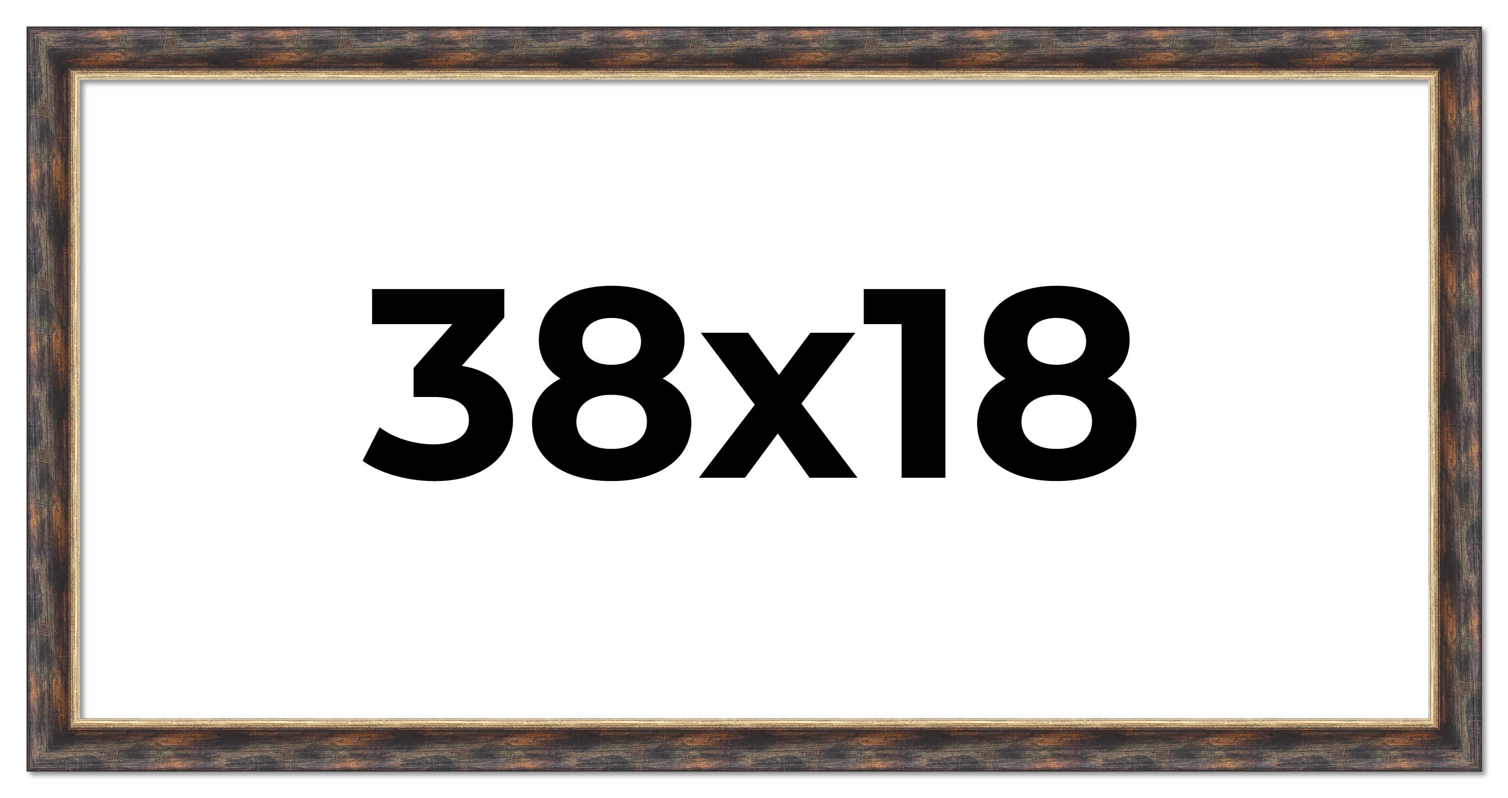 38x18 Frame Gold Real Wood Picture Frame Width 1.5 inches | Interior ...