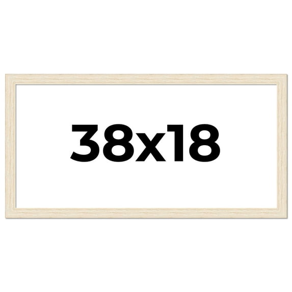 38x18 Frame White Real Wood Picture Frame Width 1.5 inches | Interior Frame Depth 0.5 inches | Barn