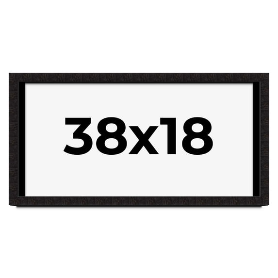 38x18 Shadow Box Black Solid Wood Display Picture Frame | 1 Inch Rabbet Depth | | 1.375 Inch