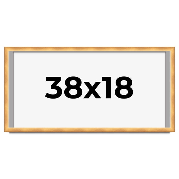 38x18 Shadow Box Bronze Cross-Brushed Display Frame | 1.625 Inches Deep Solid Wood | UV Resistant