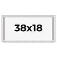 thumbnail image 1 of 38x18 Shadow Box Frame Silver | 1.625 Inches Deep Real Wood Contemporary Shadowbox Display Frame |, 1 of 7