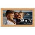 thumbnail image 1 of 38x20 Natural Modern Bamboo Picture Frame - UV Acrylic, Foam Board Backing, Hanging Hardware, 1 of 9