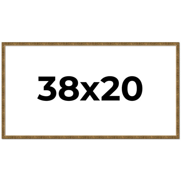 38x20 Frame Gold Picture Frame - Complete Modern Photo Frame Includes UV Acrylic Shatter Guard